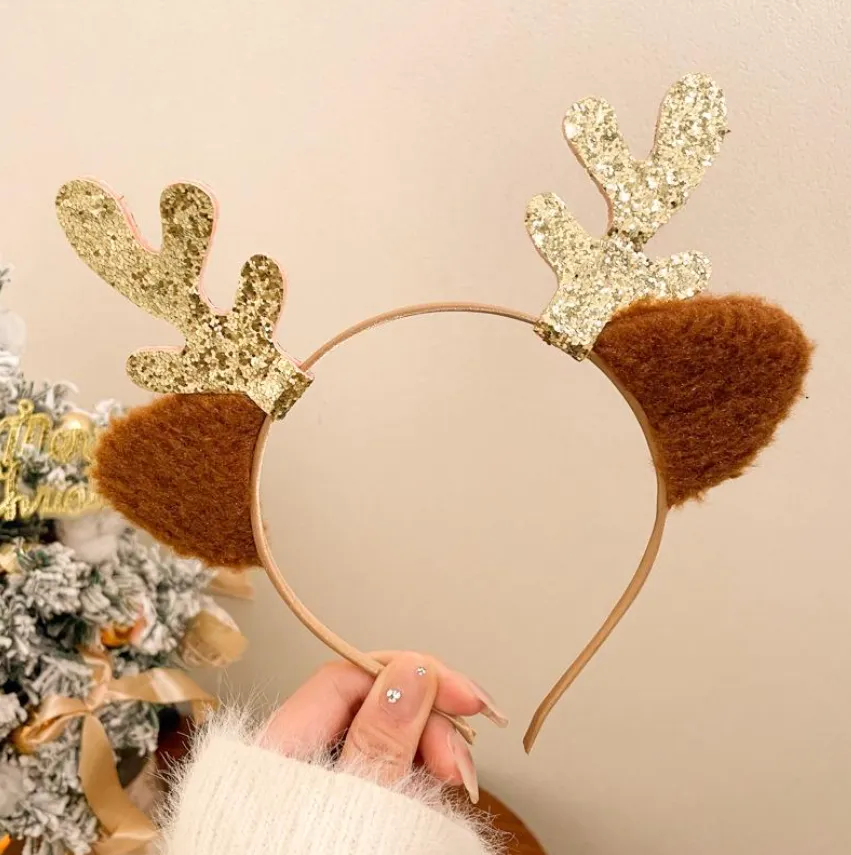 DIADEMA DE ASTA DE RENO CON DETALLE BRILLANTE 