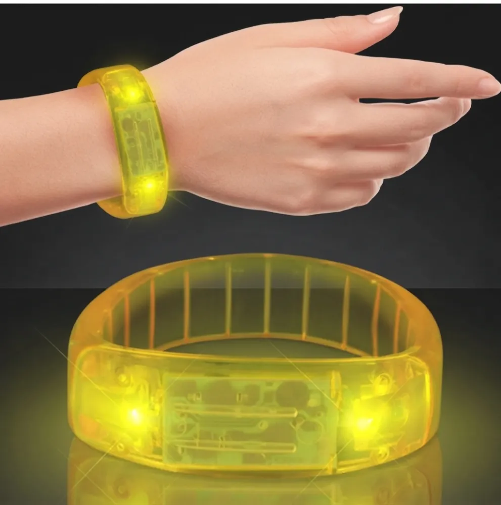 BRAZALETE LUMINOSO LED DE COLOR AMARILLO