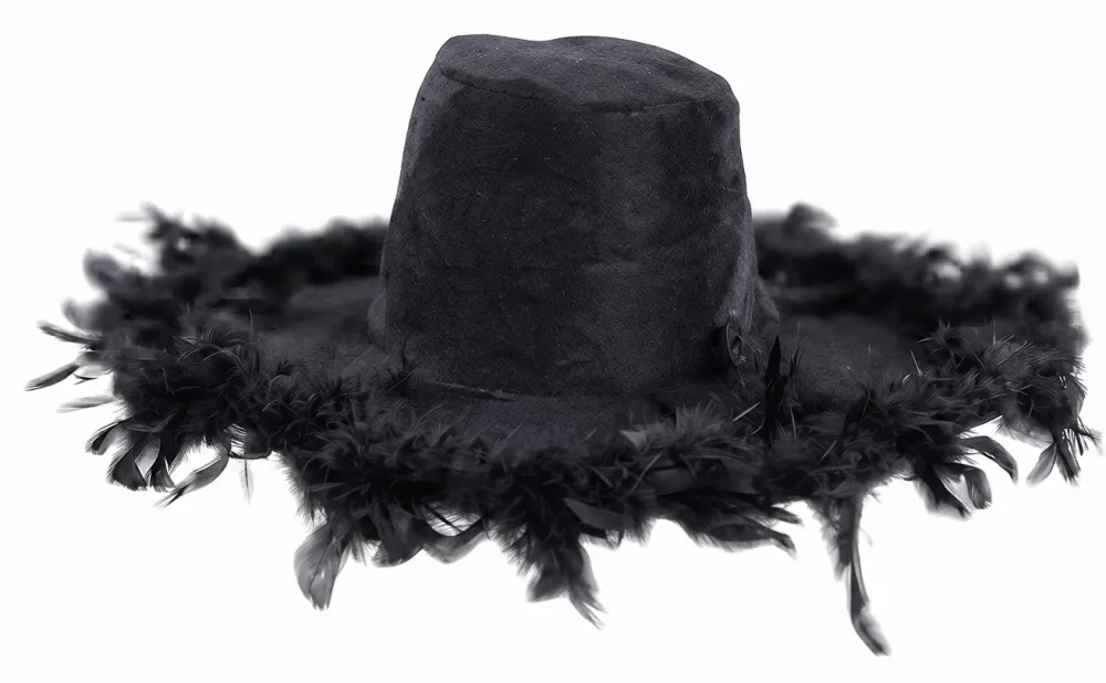 SOMBRERO CATRINA CON PLUMA SBR-W-10