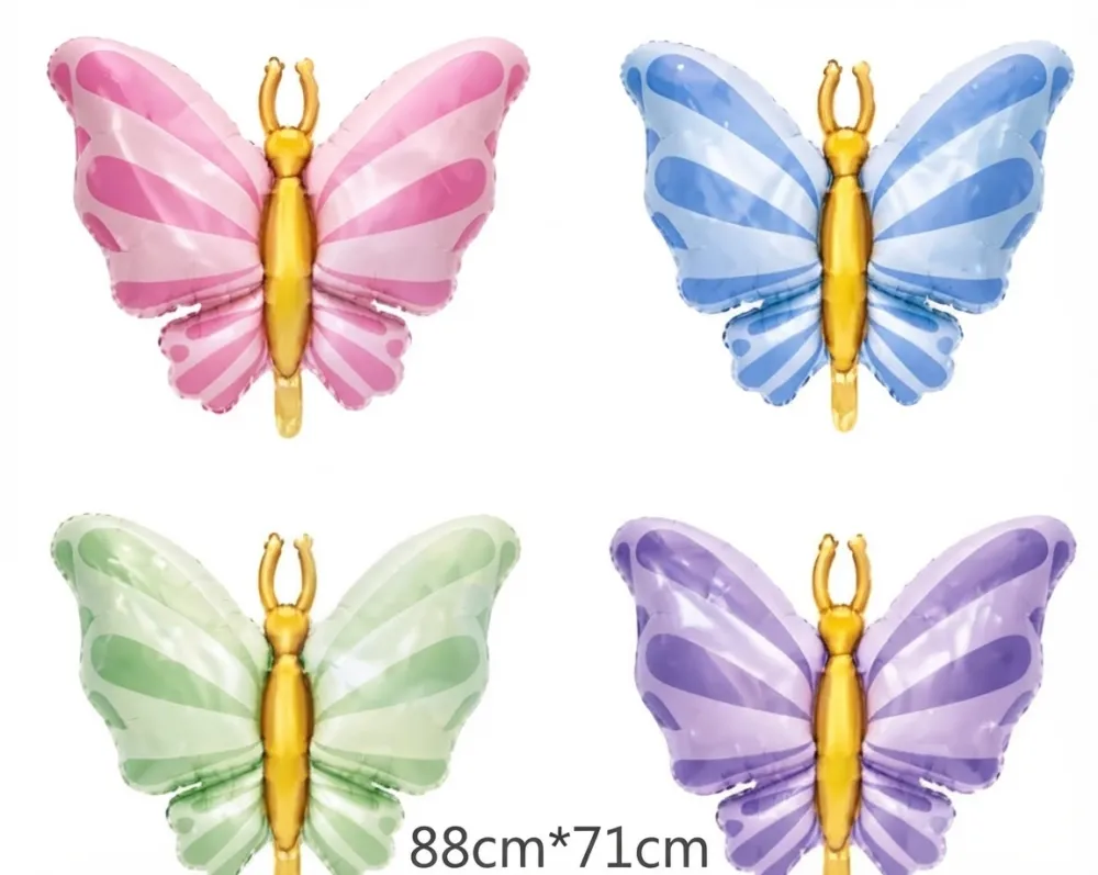 GLOBOS METÁLICOS EN FORMA DE MARIPOSA DE 88X71CM