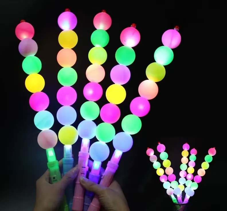 BASTONES LUMINOSOS DE BOLITAS CON LUZ LED DE -43CM DE ALTO