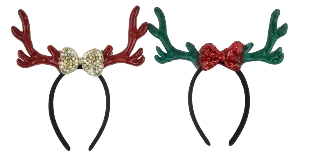 DIADEMA RENO CON MOÑO NAVIDAD BT-S2006