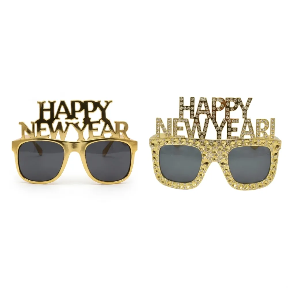 LENTES PLASTICO CON PIEDRITA Y LISO HAPPY NEW YEAR PFM-13253706