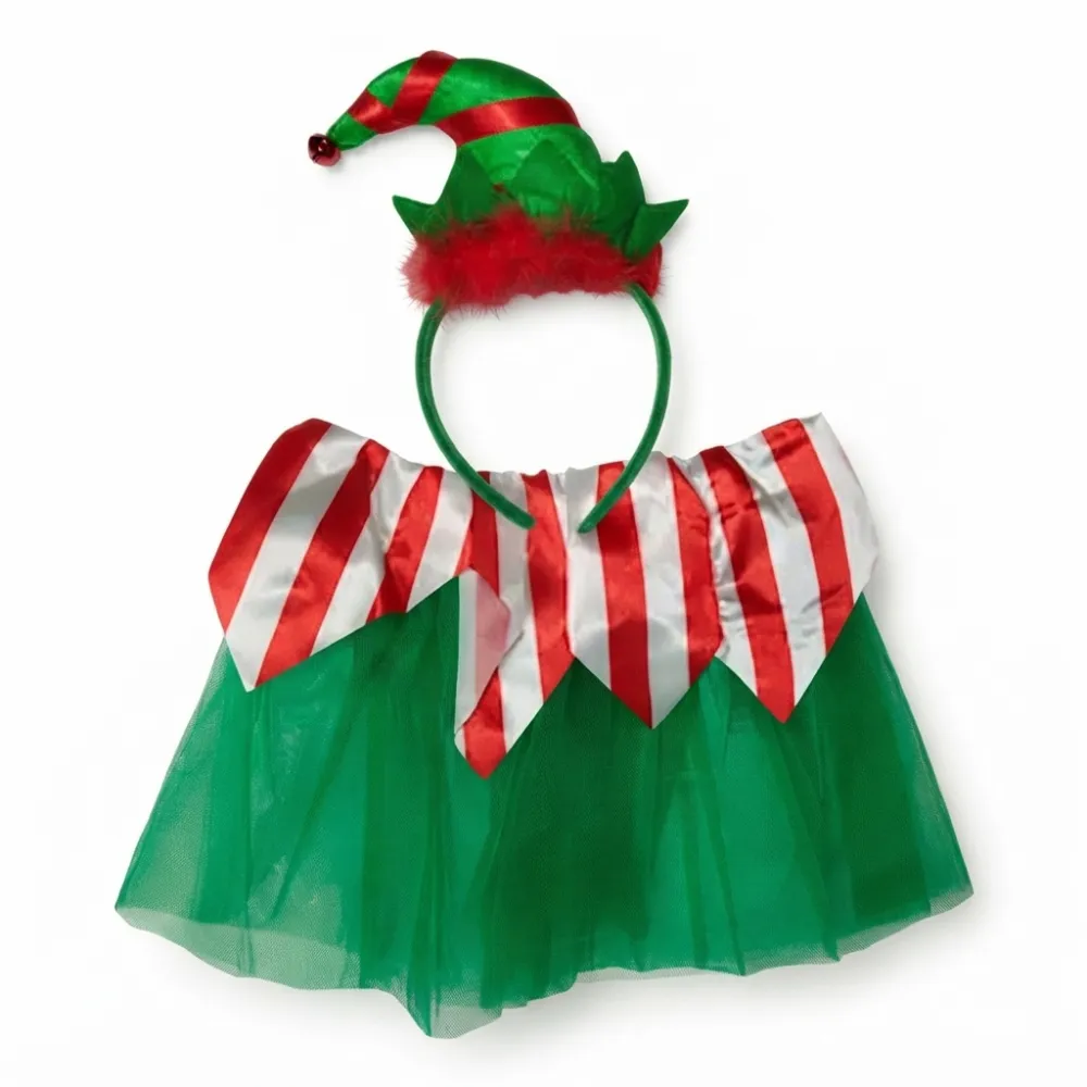 SET DISFRAZ DE ELFO/DUENDE FALDA Y DIADEMA PFM-14196901