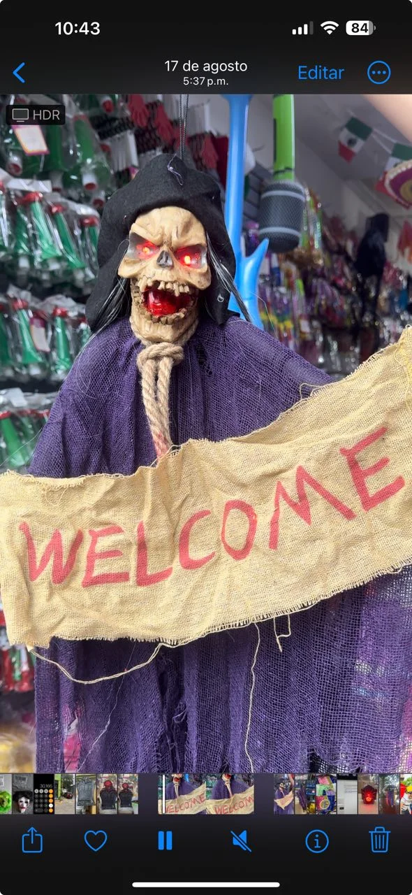 BRUJA ESQUELETO GRANDE HALLOWEEN GUI-2450
