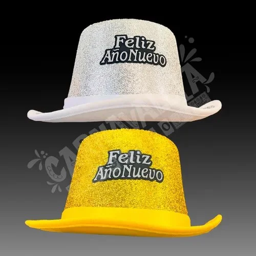 SOMBRERO ELEGANTE BRILLANTINA FELIZ AÑO NUEVO SBR-190
