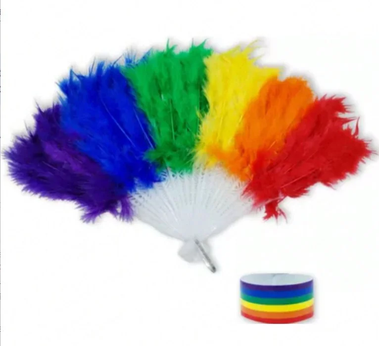 ABANICO PLUMAS LGTB TXL-015