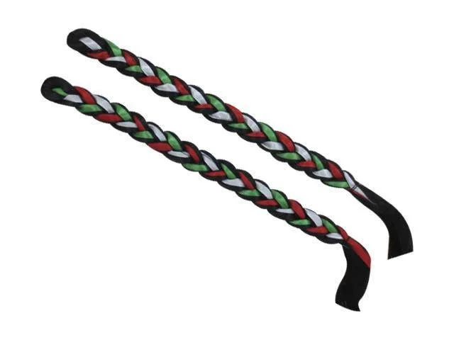 TRENZA TRICOLOR CON LIGA MEXICANO PATRIO D-014A
