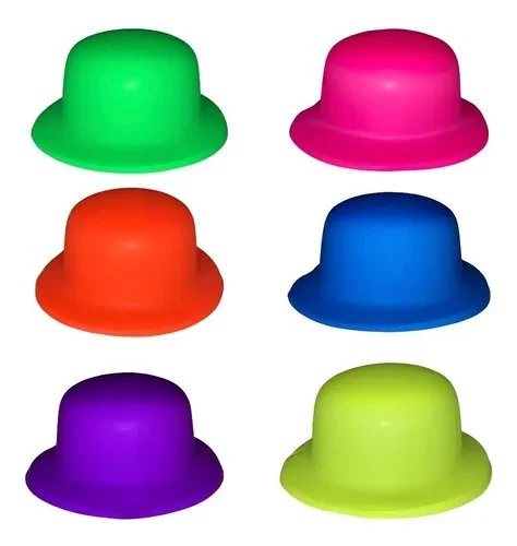 Foto 2 de SOMBRERO BOMBIN PLASTICO FOSFORILOCO ESTAMPADO QW-80133 PFM-1675105 PFM1675100 25184 25187