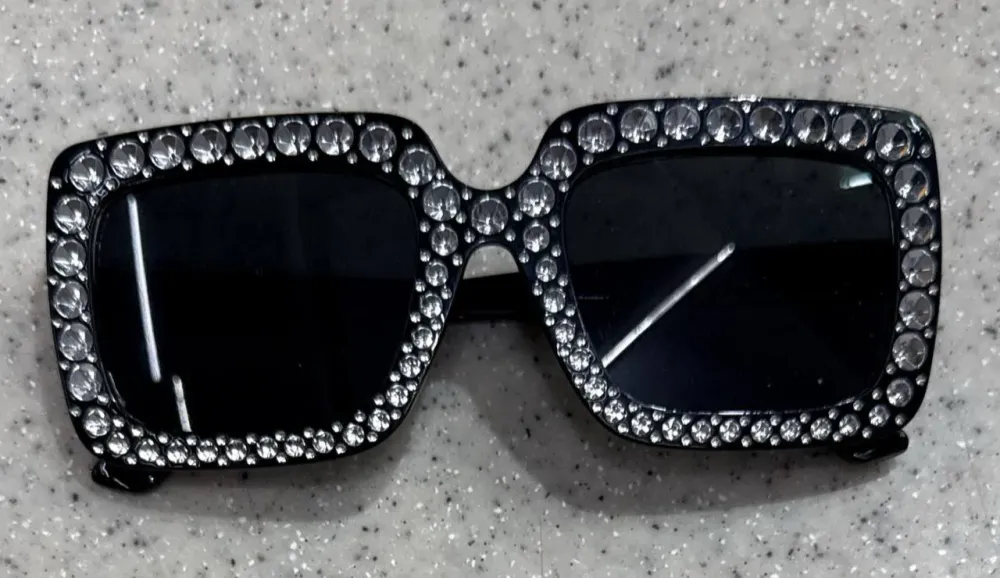 LENTES NEGRO CON BRILLANTINA 253111