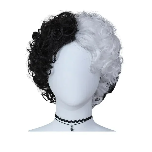 PELUCA AFRO CHINA NEGRO/BLANCO PLC-W-550