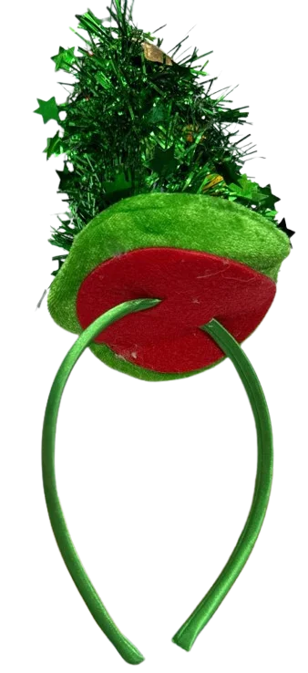DIADEMA ARBOL VERDE CON LUZ SD-3567 NAVIDAD
