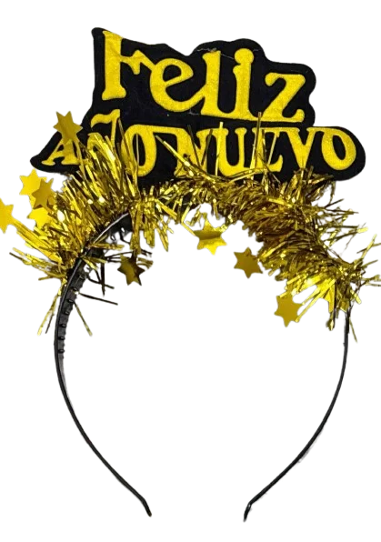 DIADEMA FELIZ AÑO NUEVO CON ESCARCHA PFM-22593