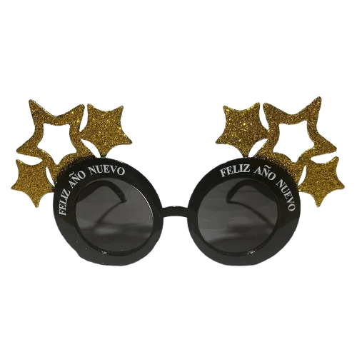 Foto 2 de LENTES DE PLASTICO FELIZ AÑO NUEVO CON ESTRELLA LT-2020-1