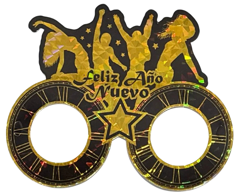 ANTIFAZ CARTON FELIZ AÑO NUEVO 6 PIEZAS PFM-15991 
