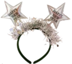 Foto 2 de DIADEMA ESCARCHA CON ESTRELLA AMBOS LADOS FELIZ AÑO NUEVO SD-5379