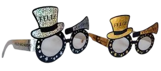 LENTES DE CARTON FELIZ AÑO NUEVO (6PIEZAS) PFM-169820 PFM-169819