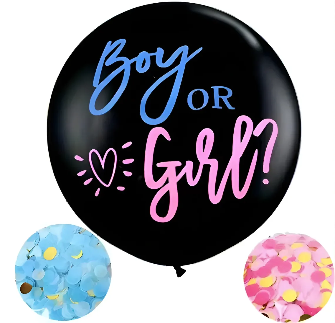 GLOBO REVELACION SEXO CON CONFETI 36 PULGADAS O 60 CM