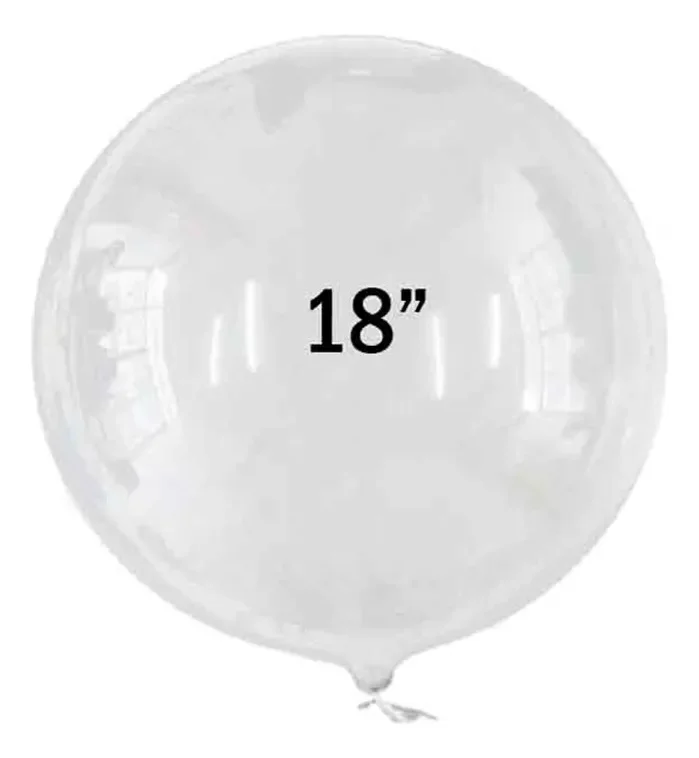 PAQUETE GLOBO PVC 18" 50 PIEZAS BURBUJAS