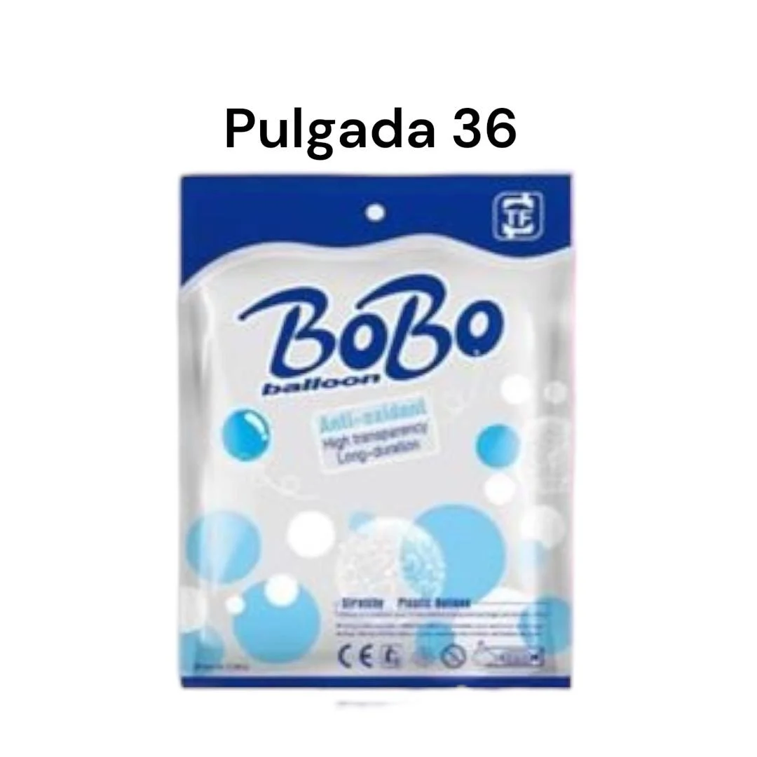 PAQUETE GLOBO PVC 36" PRE-ESTIRADA 50 PZA BURBUJAS