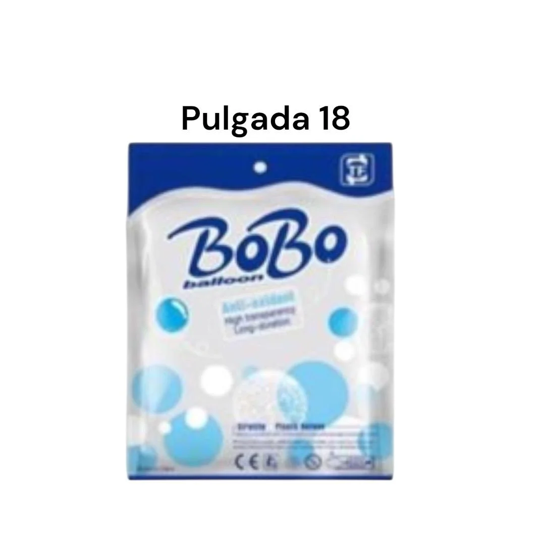 PAQUETE GLOBO PVC 18" PRE-ESTIRADA 50 PZA BURBUJAS