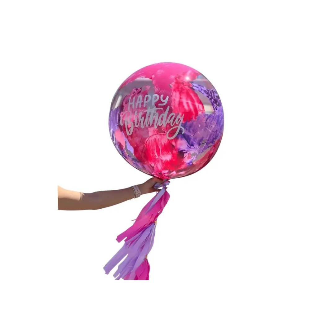 Foto 3 de PAQUETE GLOBO PVC 18" PRE-ESTIRADA 50 PZA BURBUJAS