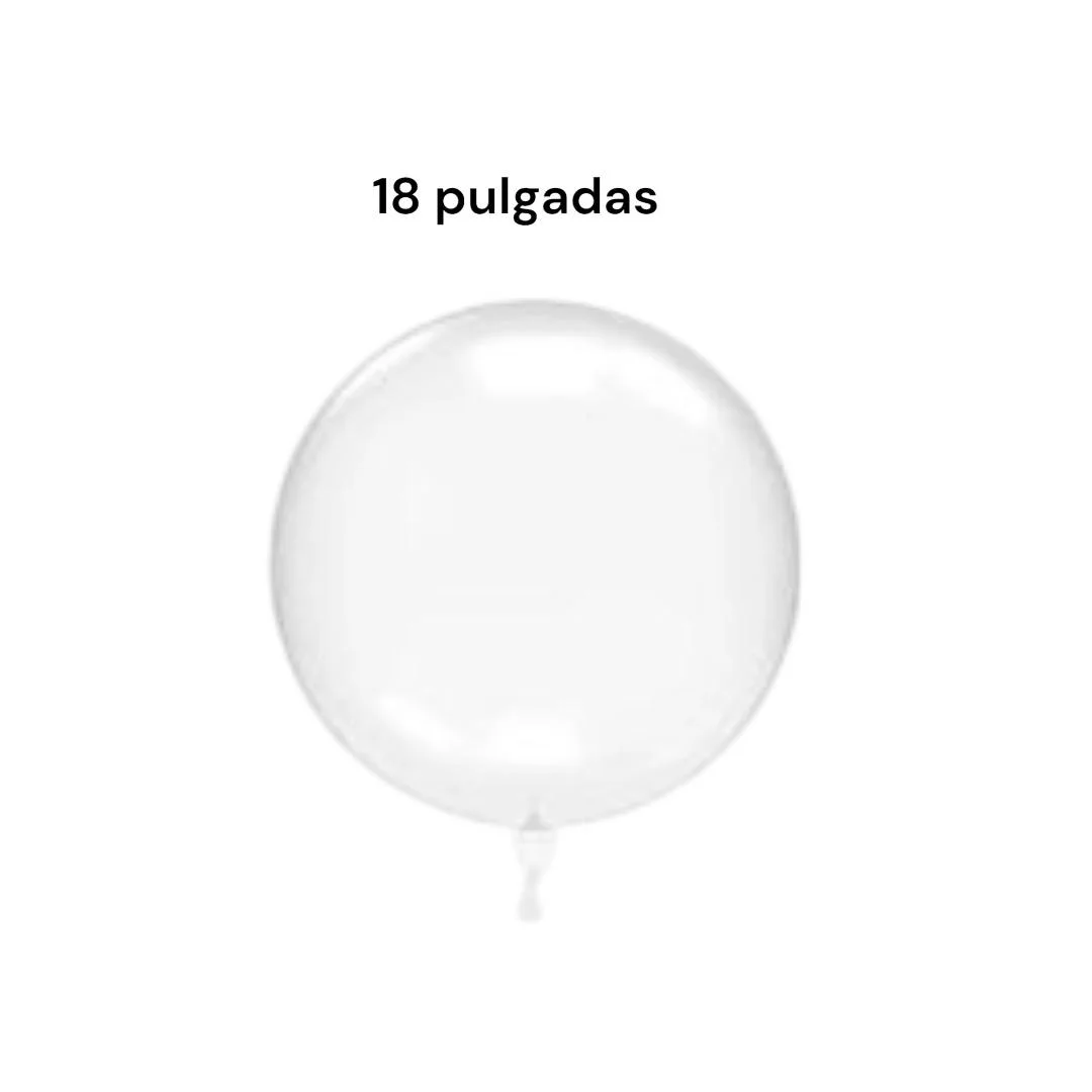 GLOBO PVC PRE-ESTIRADO 18" 1 PIEZA BURBUJAS