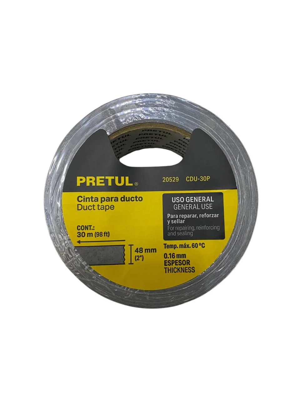 CINTA PARA DUCTO 48MM ESOR 0.16MM 30 MTS COD 20529
