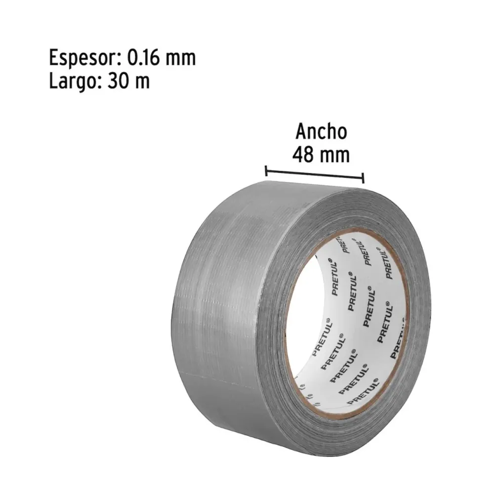 Foto 2 de CINTA PARA DUCTO 48MM ESOR 0.16MM 30 MTS COD 20529