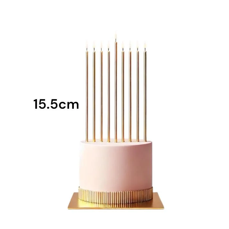 VELAS PALITO LARGA DELGADA ROSEGOLD DORADO PLATEADO