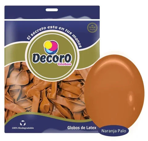 DECORO  F18-NARANJA PALO 12"X100 PZAS 