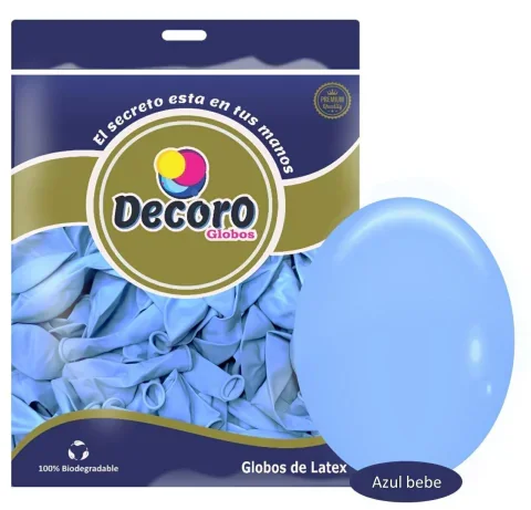 DECORO  M3 - AZUL BEBE 12"X100 PZAS 