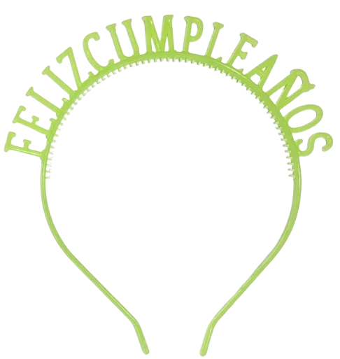 DIADEMA PLASTICO FELIZ CUMPLEAÑOS NEON PFM-21172