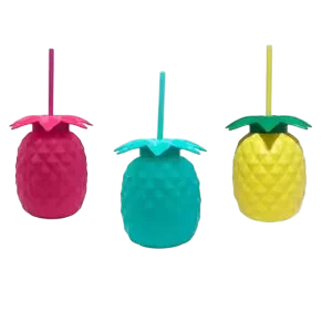 VASO PIÑA COLORES SOLIDO ROJO/AMARILLO/VERDE COLOR PASTEL PFM-CUP-15