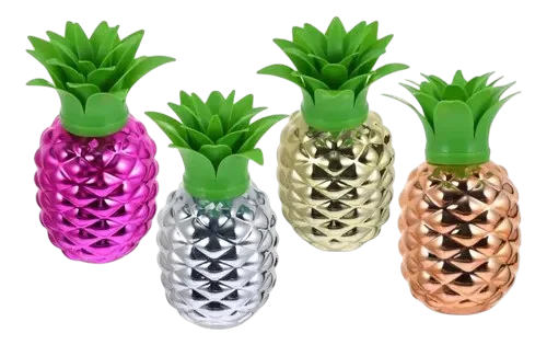 VASO PIÑA METATILO CON HOJAS VERDE PFM-CUP-18
