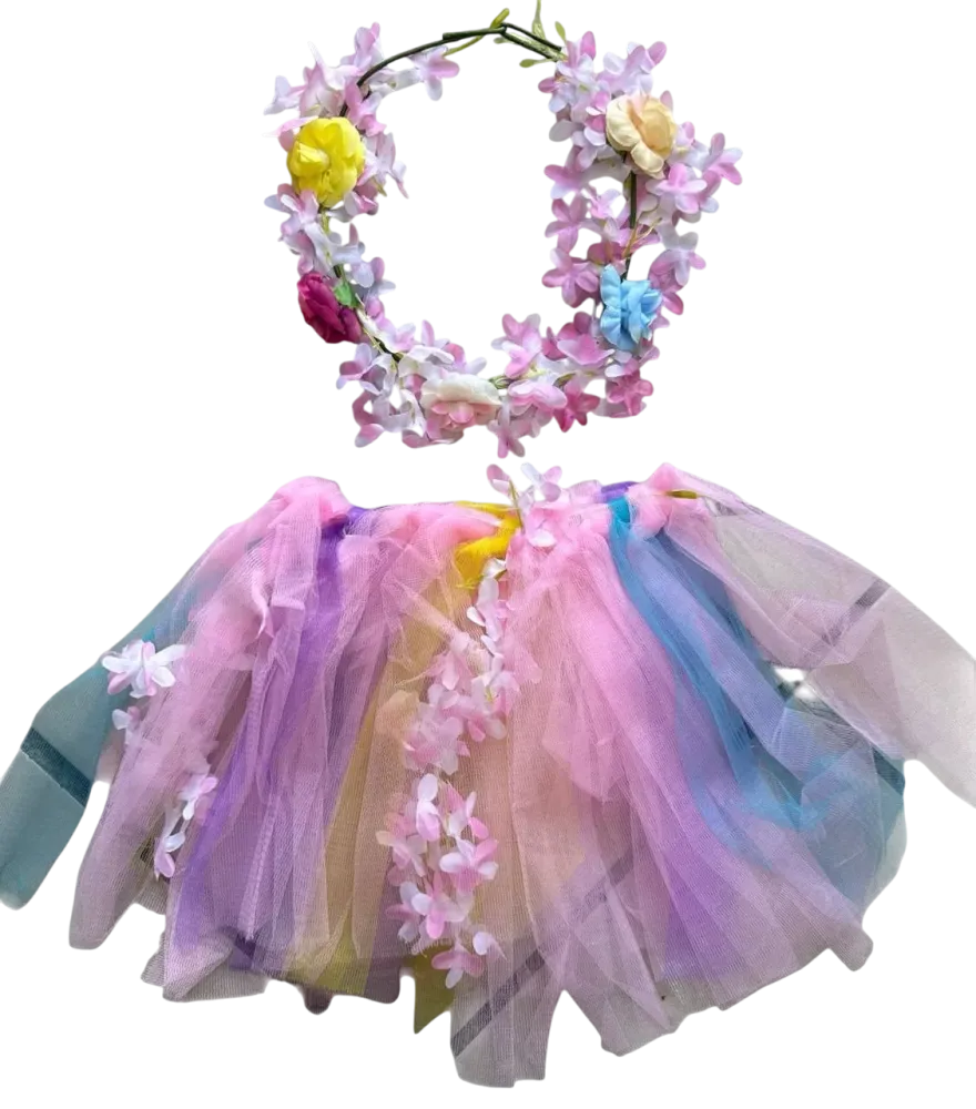 Foto 4 de SET DE DIADEMA FLORES Y TUTU CP-190