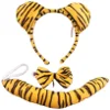 SET ANIMALITO DE TIGRE DIADEMA COLA Y MOÑO PFM-243