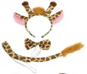 SET ANIMALITO DE JIRAFA DIADEMA COLA Y MOÑO PFM-245
