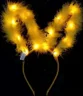 DIADEMA OREJA DE CONEJO CON PLUMA LED BT-1330