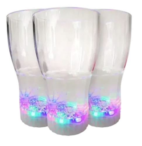 VASO CON LUZ LED PLASTICO VAS-266