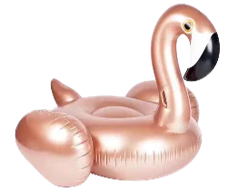 INFLABLE PARA VASO FLAMINGO ROSA GOLD (12 PIEZAS) W5-375