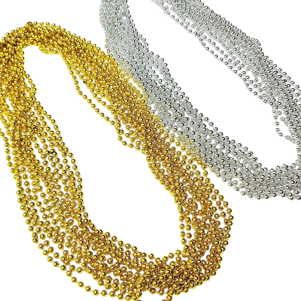 COLLAR MARDI DORADO Y PLATA 