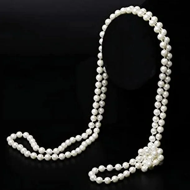 COLLAR PERLA BLANCA CLLR-13A 12 PIEZAS
