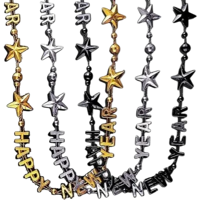 COLLAR MARDI HAPPY NEW YEAR HRN01 (12 PIEZAS)