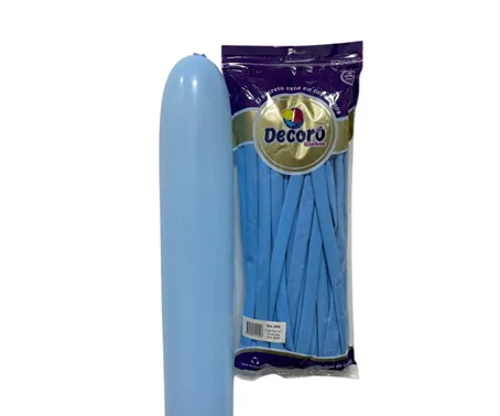  DECORO GLOBOS AZUL BEBE 360"X50 PZAS 