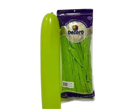  DECORO GLOBOS VERDE LIMA 360"X50 PZAS 