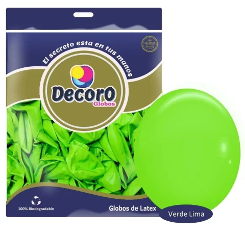 DECORO  Y13 - VERDE LIMA 5"X100 PZAS