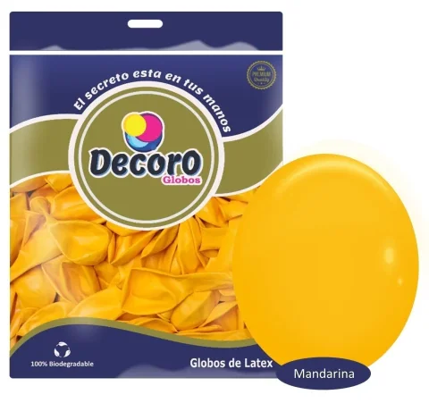 DECORO  Y15 - MANDARINA 5"X100 PZAS