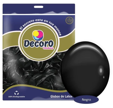 DECORO  Y16 - NEGRO 18"X25 PZAS