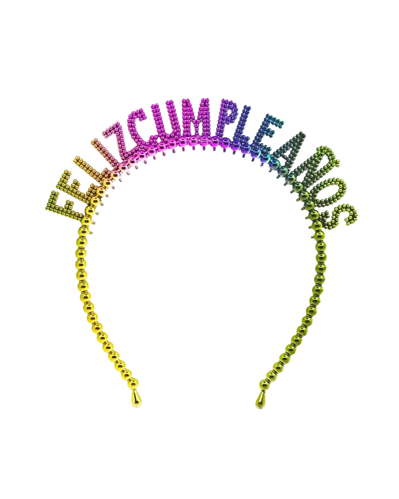 DIADEMA FELIZ CUMPLEAÑOS ARCOIRIS PFM-21173
